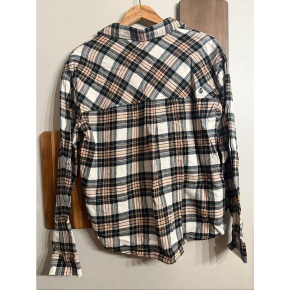 Volcom Multicolor Flannel Plaid to Meet U Long Sleeve Button Up Shirt Size XS - Picture 3 of 5